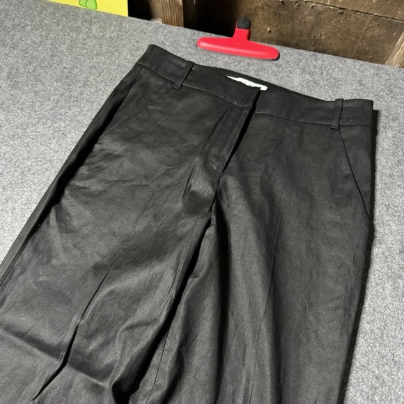 Veronica Beard Womens Linen Martin Trouser Button Snaps Size 2 Portugal Preppy - Picture 4 of 12